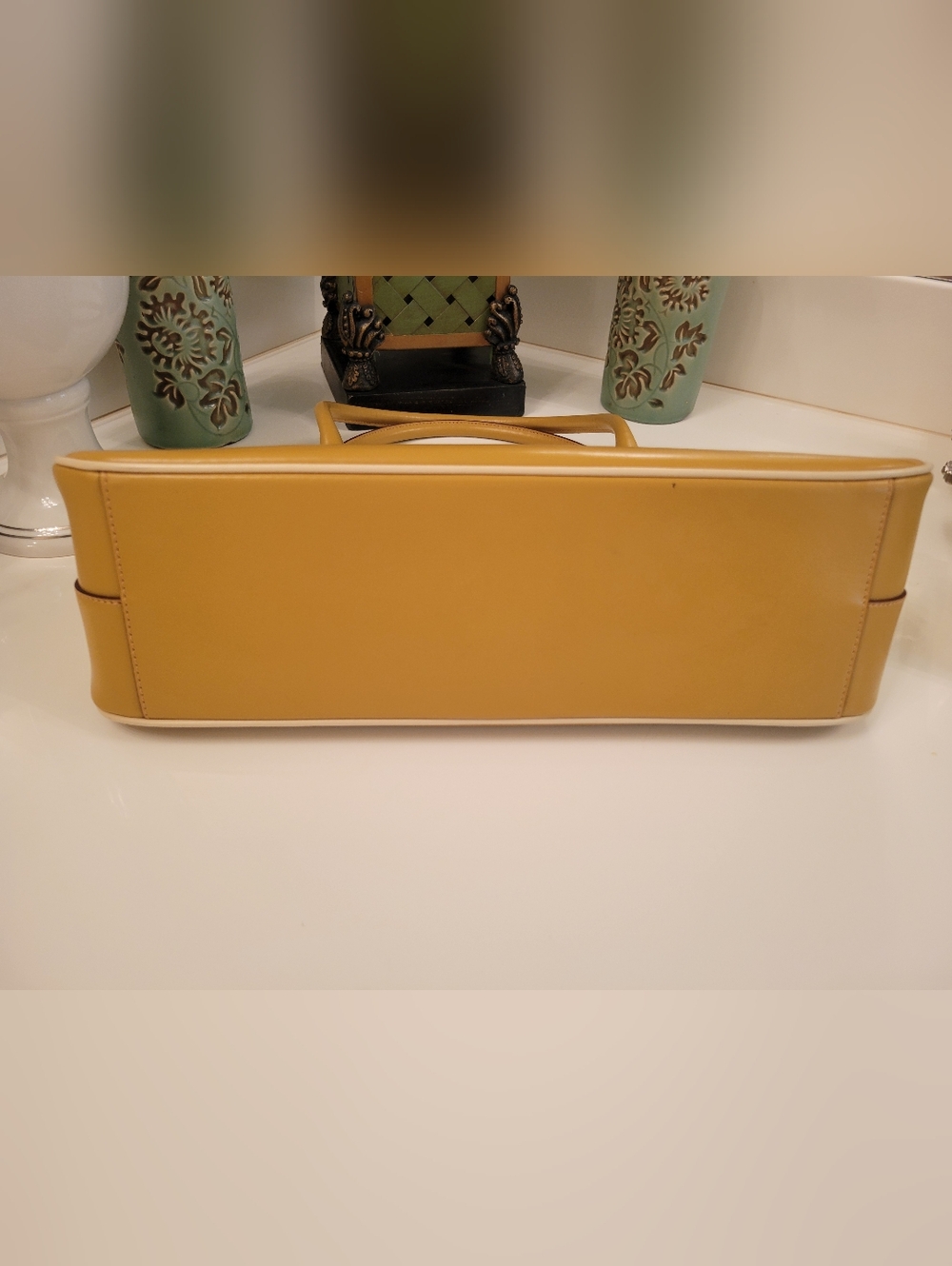 Prada Mustard Yellow Leather Handbag - Picture 6 of 16